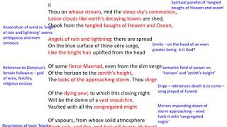 ode to the west wind by pb shelleypoen critical appreciationsummary in English language [upl. by Hanikehs]