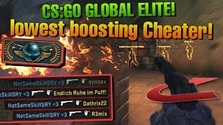 CSGO Typisches Global Elite Match 8  Lowest boosting Cheater ever [upl. by Annayr]