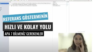 APA 7 ile referans vermek  Referans göstermenin kolay ve hızlı yolu  Zotero [upl. by Alcott]