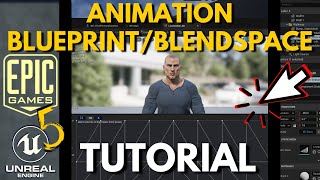 Unreal Engine 5 Tutorial How to make an Animation Blendspace and Blueprint ue5 ue5tutorial [upl. by Norad]