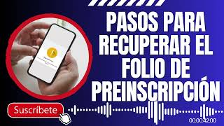 ¿Como hacer para Recuperar el Folio de Preinscripción SEP 2023 [upl. by Kano]