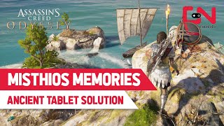 MEMORIES of the MISTHIOS SOLUTION Location of Assassins Creed Odyssey Ancient Tablet Riddle [upl. by Barker]