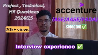 Accenture ASEAASE interview experience 2024  How I got selected at first attempt [upl. by Ahseel]