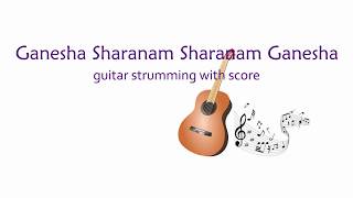 How to play Ganesha Saranam Saranam Ganesha bhajan chords guitar and lead piano sheet music [upl. by Ahsikin]