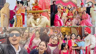 FAMILY WEDDING  SASU MAA REACTION  DANCE WITH FAMILY amp FRIENDS  COUPLE DANCE  INDER amp KIRAT [upl. by Thalia]