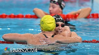 Katie Ledecky STILL runs the 800m freestyle after fourth consecutive Olympic gold  Paris Olympics [upl. by Judson]