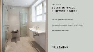 How They Work Fine amp Able Bliss BiFold Shower Doors [upl. by Ahsinad570]