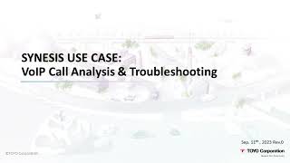 SYNESIS USECASE  VoIP Call Analysis amp Troubleshooting [upl. by Amelina656]