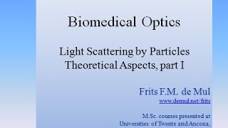 Light scattering by particles part I [upl. by Neirda]