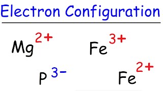 Electron Configuration of Ions  Mg2 P3 Fe2 Fe3 [upl. by Karp]