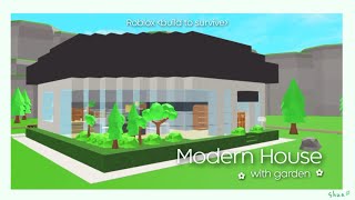 로블록스에서 정원있는 모던하우스 만들기  Building a Modern House with garden🏡 in Roblox BUILD TO SURVIVE [upl. by Bascio872]