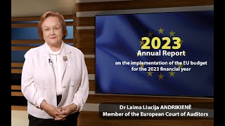 Laima Andrikienė Europos pinigai No 11 Presentation of the ECAs Annual Report 2023 [upl. by Hymie]