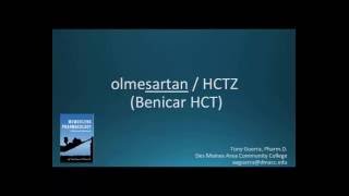 How to pronounce olmesartan  HCTZ Benicar HCT Memorizing Pharmacology Flashcard [upl. by Eddy]