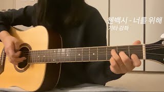 진짜완전완전이지한 첸백시  너를 위해 기타 강좌 달의연인ost [upl. by Combes111]