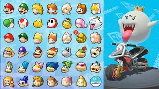 Mario Kart 8 Deluxe  All Characters amp Amiibo Suits [upl. by Nomrac290]