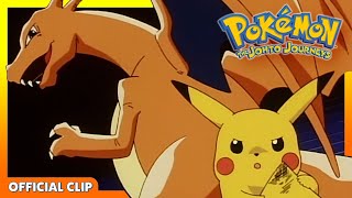 Pokémon Double Battle  Pokémon The Johto Journeys  Official Clip [upl. by Brandice]