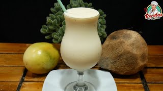 JUGO DE COCO Y MARACUYA  jugos para negocio  recetas de jugos deliciosos [upl. by Alper]