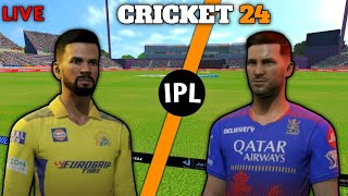 RCB vs CSK Live Gameplay  IPL 2025  Cricket 24  C24 Live [upl. by Attiuqehs910]