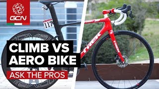 Aero Vs Climbing  What Bikes Do The Pros Favour [upl. by Kcitrap]