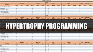 Complete Programming and Periodization for Hypertrophy Training  How to Write a Hypertrophy Program [upl. by Ellon]