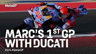 Marc Marquez Ducati debut at Lusail from the inside 👀  2024 QatarGP [upl. by Albright]