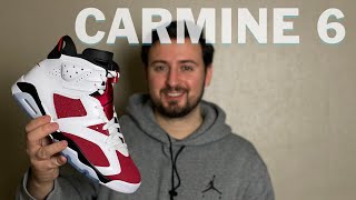 Air Jordan 6 Carmine  ¡Review en Español [upl. by Aerdnac643]