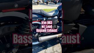 HarleyDavidson Iron 883  Loud Bassani exhaust CustomExhaust Sportster [upl. by Otrebile]