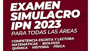 ¡Resolvemos un Examen Simulacro IPN 2024 [upl. by Evalyn]