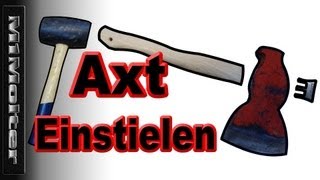 Axt Einstielen wie Werkzeug Einstielen Hammer Einstielen Anleitung  M1Molter [upl. by Zenda]