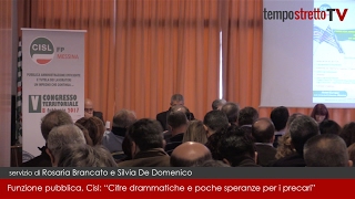 Funzione pubblica in Sicilia Cisl “Cifre drammatiche e poche speranze per i precariquot [upl. by Alcot]