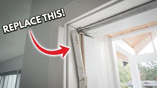 How To Replace A Door Weatherstrip Seal To Stop Rain Wind Pest From Entering Your House EASY DIY [upl. by Nesnah849]