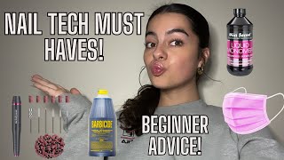 NAIL TECH MUST HAVES BEGINNER ADVICE [upl. by Ramburt]