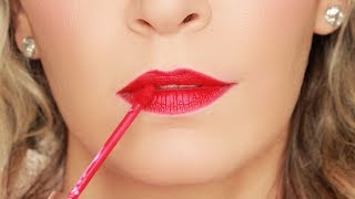 Trucco per principianti rossetto rosso come applicarlo senza sbavature [upl. by Attirehs841]