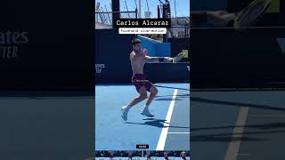 Carlos Alcaraz Forehand slow motion replay [upl. by Rebmac]