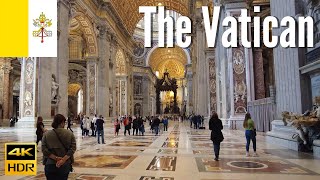 Vatican City 🇻🇦  Saint Peter’s Basilica Sistine Chapel  4K Walking Tour in 2022 [upl. by Baram]