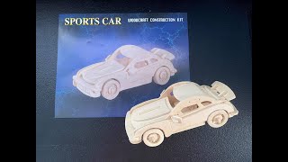 DIY Sports Car  DIY 3D Woodcraft Construction Kit [upl. by Stern255]