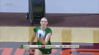 Virginia Tech Volleyball Highlights vs Miami [upl. by Anyt]