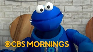 quotCBS Morningsquot reveals new quotSesame Streetquot muppet Mecha Cookie [upl. by Melliw665]