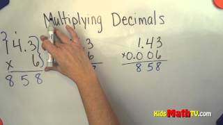 Multiplying Decimals Math Lesson for 4th 5th and 6th grade kids [upl. by Meeka]