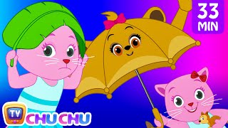 Rain Rain Go Away Nursery Rhyme With Lyrics  Cartoon Animation Songs for Kids  Cutians  ChuChu TV [upl. by Clements]