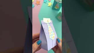 Fathers Day SHIRT Gift Paper Crafts 🎁 🤩 [upl. by Eesac]