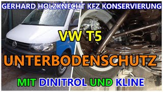 VW T5 Unterbodenschutz mit Dinitrol Metallic und KLine Rost Stop [upl. by Esertap]