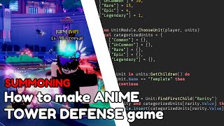 Make a ANIME TOWER DEFENSE game in ROBLOX STUDIO [upl. by Nerland]