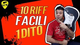 10 RIFF FACILI PER CHITARRA ELETTRICA CON 1 SOLO DITO [upl. by Aliban]