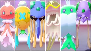 FULL JELLYFISH POKEMON TEAM Shiny Nihilego Tentacruel Jellicent Tentacool Frillish Drifblim [upl. by Margaretha]