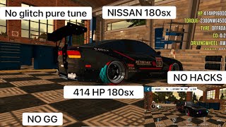 Cpm NISSAN 180sx 414HP drag tune CAR PARKING Multiplayer BEST TUNE no gg 7 second [upl. by Tice695]