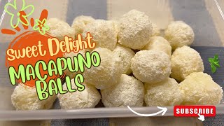 Pinoy Dessert Macapuno Balls Very easy and Yummy [upl. by Ogata346]