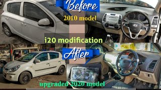 CAR MODIFICATION WITH PRICE OLD TO NEW CAR  i20 display  macwheel  car android player  2010 i20 [upl. by Odnamra]