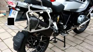 BMW R1200GS ADV K51 Original Stock Auspuff Exhaust vs Akrapovic SlipOn [upl. by Atilrac349]