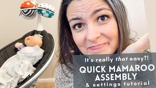 MAMAROO SWING ASSEMBLY amp SETTINGS  How to use the 4moms baby swing and a quick setting tutorial [upl. by Viscardi]